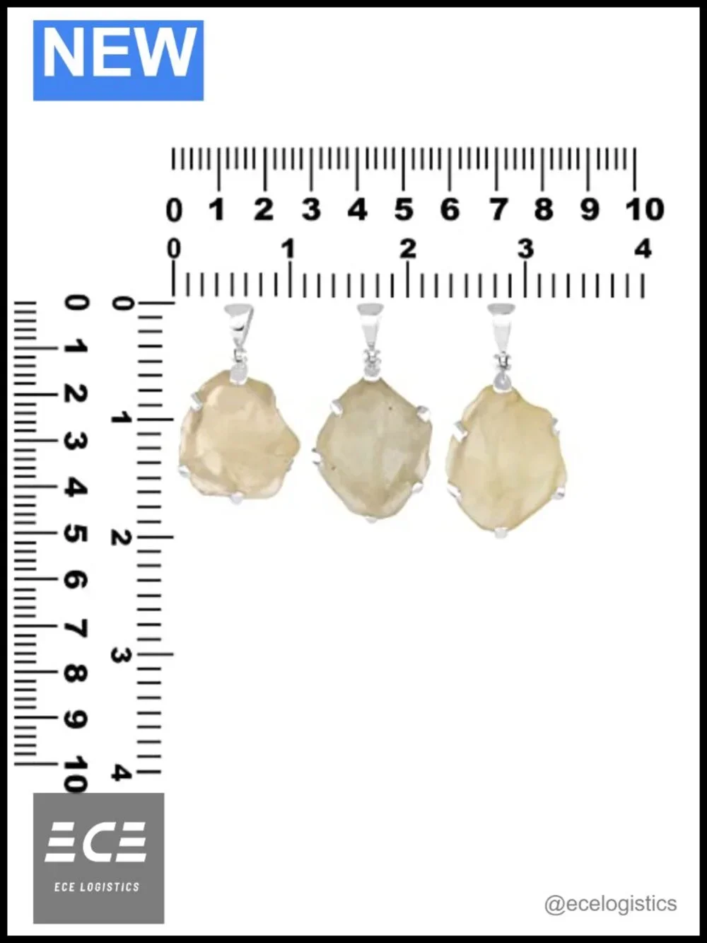 Sterling Silver Libyan Desert Glass Tektite Pendant Handcrafted Large